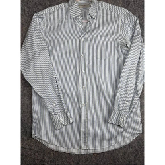 Luciano Barbera Shirt Men's XL White Multi Striped Long Sleeve Outdoor Button-Up - Picture 1 of 8